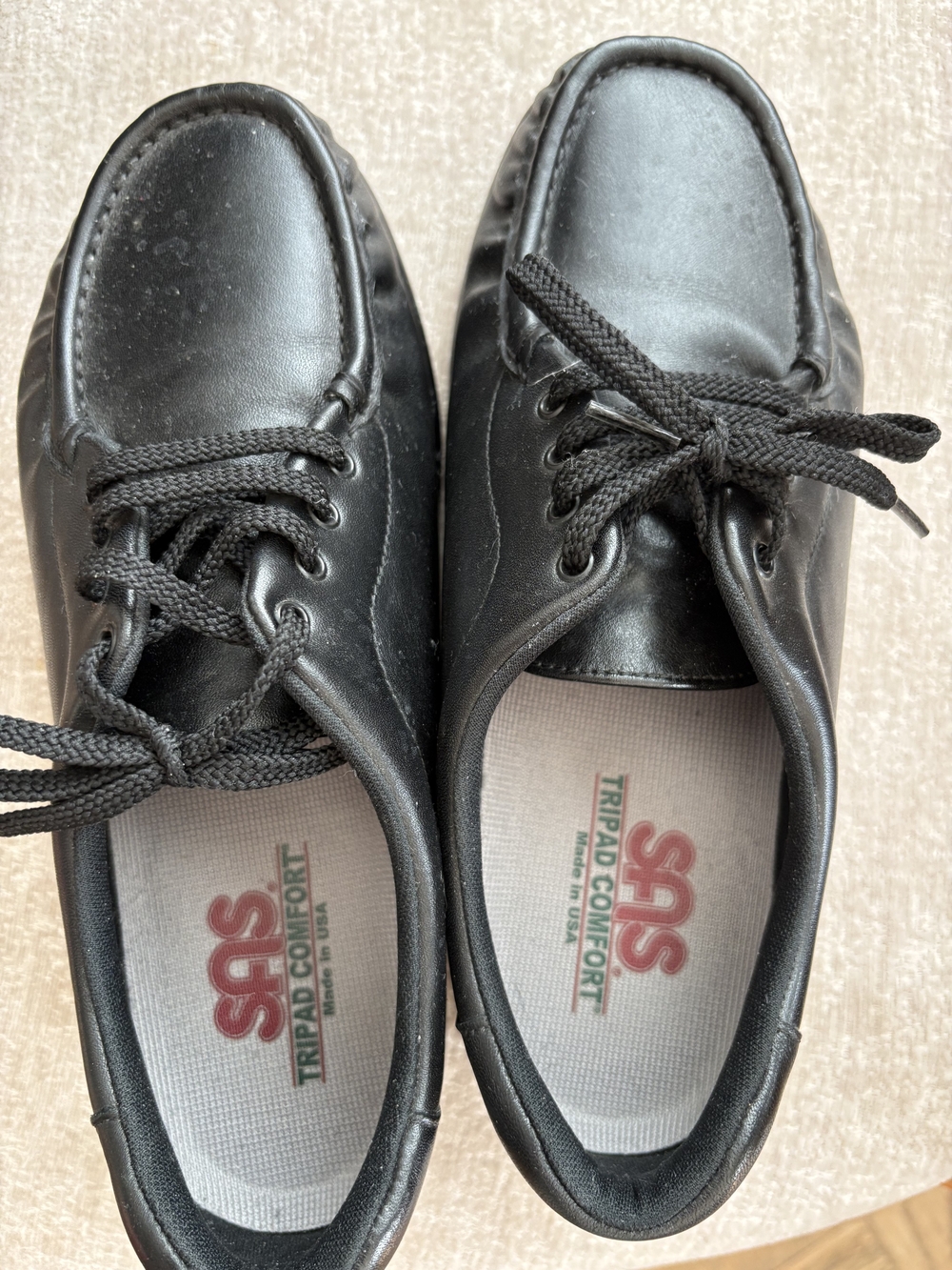 SAS Women’s Black Tripad Comfort Lace-Up Loafers-Size 9WW
